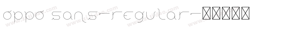 oppo sans-regular字体转换